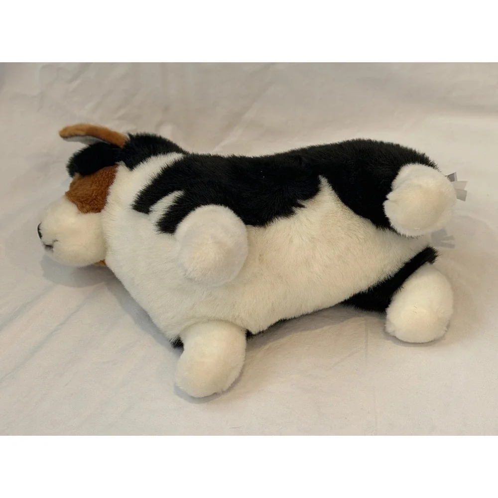 Auswella Plush Tri-Color Corgi Dog Standing Stuffed Animal Black White Tan 14